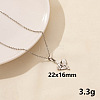 Animal Stainless Steel Sea Horse Pendant Necklace for Women QG3482-11-1