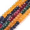 Dyed Natural Malaysia Jade Rondelle Beads Strands G-E316-2x4mm-45-1