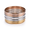Fashion 201 Stainless Steel Bangle Sets X-BJEW-L664-024D-M-1-7