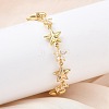 304 Stainless Steel Pave Clear Cubic Zirconia Link Chain Bracelets for Women BJEW-A169-11G-3