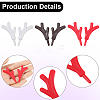 30 Pairs 3 Colors Plastic Snowman Hand Branch Antler AJEW-GF0012-64B-6