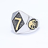 Punk Style 316L Stainless Steel Finger Rings for Men FS-WG96F45-12-2
