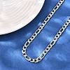 6MM 304 Stainless Steel Figaro Chain Necklaces for Women NJEW-G177-02P-2