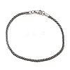 304 Stainless Steel Curb Chian Bracelets for Women Men BJEW-K240-12A-AS-4