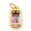 Real 18K Gold Plated Brass Inlaid Cubic Zirconia Charms LS-ZIRC-L100-075G-01-3