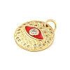 Rack Plating Brass Micro Pave Cubic Zirconia Pendants KK-P277-26G-03-2