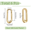 SUNNYCLUE 6Pcs Brass Spring Gate Rings KK-SC0003-85-2