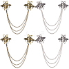 Gorgecraft 4Pcs 2 Colors Double Bee Hanging Chain Brooches JEWB-GF0001-31-1