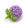 Glass Seed Beaded Tomato Pendants PALLOY-MZ01081-05-4