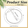 15Pcs Brass & Iron Snake Chains Bracelets for Women BJEW-ME0001-24-2