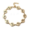 12 Constellations 304 Stainless Steel Link Chain Bracelets BJEW-I239-01G-01-4