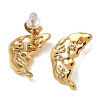 304 Stainless Steel Rhinestone Stud Earrings EJEW-M069-05G-2