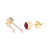 Brass Micro Pave Cubic Zirconia Stud Earrings EJEW-I253-01A-1