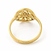 Ion Plating(IP) 304 Stainless Steel Flower Adjustable Ring for Women RJEW-B027-19G-3