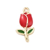 Golden Plated Alloy Enamel Pendants ENAM-L047-01G-03-1