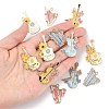12Pcs 6 Styles Alloy Enamel Pendants ENAM-FS0002-58-3