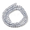 Electroplate Transparent Glass Beads Strands GLAA-C029-03B-03-2