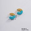 Vintage Retro Stainless Steel C-Shaped Stud Earrings for Women JV8839-4-1