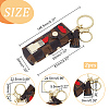 PU Leather Lipstick Holder Keychains AJEW-WH0248-226A-2