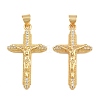 Easter Brass Micro Pave Clear Cubic Zirconia Pendants CU-CBADC6C-09G-03-1