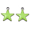 201 Stainless Steel Enamel Charms STAS-N088-14F-1