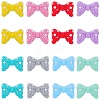 16Pcs 8 Colors Bowknot Silicone Focal Beads SIL-SZ0001-37-1