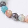 Natural Flower Amazonite Stretch Bracelets BJEW-JB03683-02-2