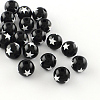 Star Pattern Opaque Acrylic Beads LS-SACR-R882-20mm-01-1