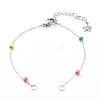 Stainless Steel Satellite Chain Bracelet Making AJEW-JB00938-02-1