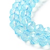 Baking Painted Transparent Glass Beads Strands DGLA-A034-J8MM-D08-3