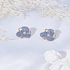 1Pair Alloy Enamel Stud Earrings EJEW-LP0008-008-3
