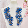 Polyester Embroidery Lace Cloth Patches AJEW-WH20070-069B-3
