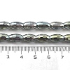 Electroplate Transparent Glass Beads Strands EGLA-M032-02A-PL-4