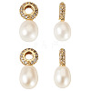 4Pcs Natural Cultured Freshwater Pearl Pendants PALLOY-TAC0178-2