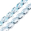 Electroplate Glass Beads Strands X-EGLA-N012-05D-1