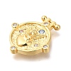 Brass Micro Pave Cubic Zirconia Pendants KK-H507-01G-2