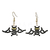 Halloween Glass Seed Bead Dangle Earrings EJEW-MZ00769-03-3