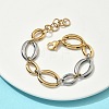 304 Stainless Steel Oval Link Chain Bracelets for Women BJEW-D456-05GP-02-2