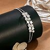 Brass Star Grooved Round Beaded 2-strand Bracelets for Women WGD7A06-02-2