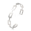 Non-Tarnish 304 Stainless Steel Hollow Rectangle Cuff Bangles BJEW-H322-01P-1