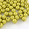 Spray Painted Acrylic Beads MACR-Q154-16mm-N01-1