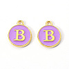 Golden Plated Alloy Enamel Charms X-ENAM-S118-10B-1