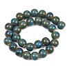 Handmade Fancy Antique Glazed Porcelain Ceramic Round Beads Strands PORC-L019-13mm-M-3