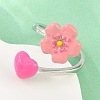 Brass Cuff Open Rings for Women KK-CBA17E5-03P-01-1