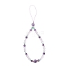 Natural Amethyst Mobile Straps HJEW-JM03413-01-2