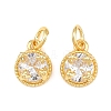 Brass Pave Cubic Zirconia Charms KK-K340-52G-2