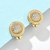 Brass Micro Pave Clear Cubic Zirconia Clip-on Earrings EJEW-A132-02B-G-2