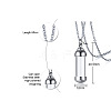 316L Stainless Steel Urn Glass Bottle Pendants BOTT-PW0001-076D-P-1