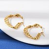 304 Stainless Steel Hoop Earrings EJEW-G423-24G-2