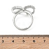 Brass & Clear Cubic Zirconia Finger Rings CU-CBA7E55-08P-5